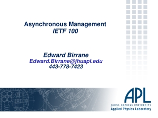 Asynchronous Management IETF 100