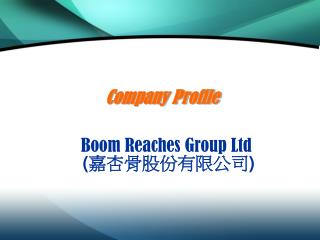 Boom Reaches Group Ltd ( 嘉杏 骨股份有限公司 )
