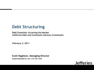 Debt Structuring