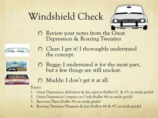 Windshield Check