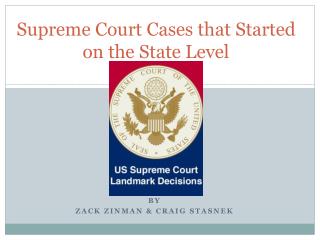 Supreme Court Cases that Started on the State Level
