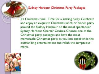 Sydney Harbour Christmas Party Packages