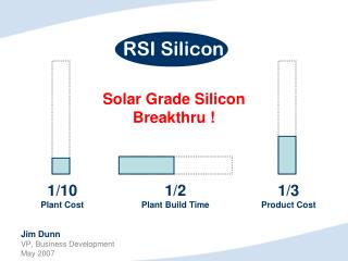 Solar Grade Silicon Breakthru !