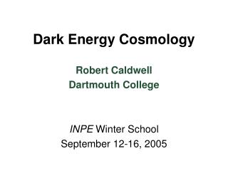 Dark Energy Cosmology