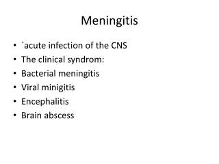 PPT - Meningitis PowerPoint Presentation, free download - ID:1917228