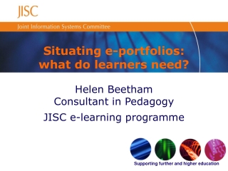 Situating e-portfolios: what do learners need?