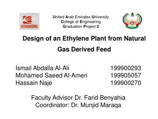 Design of an Ethylene Plant from Natural Gas Derived Feed