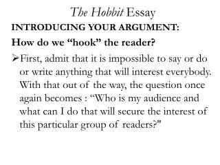 The Hobbit Essay
