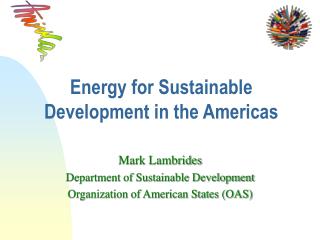 Energy for Sustainable Development in the Americas