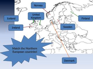 Match the Northern European countries!