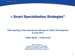 « Smart Specialisation Strategies”