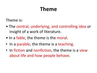 PPT - Theme Statements vs. Topics PowerPoint Presentation - ID:549336