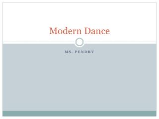 Modern Dance