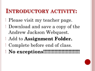 Introductory activity: