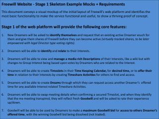 Freewill Website - Stage 1 Skeleton Example Mocks + Requirements