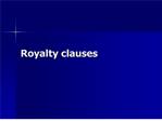 Royalty clauses