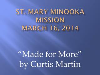 St. Mary Minooka Mission March 16, 2014
