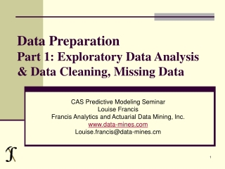 Data Preparation Part 1: Exploratory Data Analysis & Data Cleaning, Missing Data