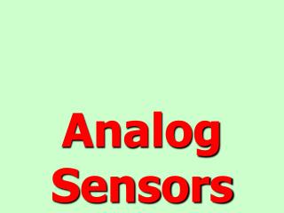 Analog Sensors