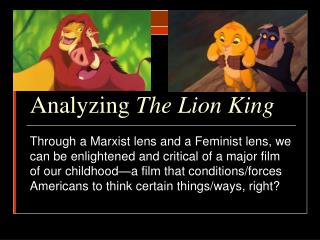 Analyzing The Lion King