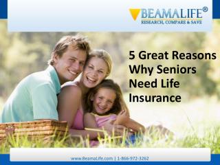 5 Great Reasons Why Seniors Need Life Insurance