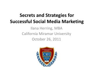 Secrets and Strategies for Successful Social Media Marketing