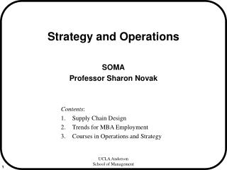 Strategy and Operations