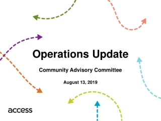 Operations Update Community Advisory Committee August 13, 2019