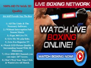 Joel vs Timothy Live Exclusive Boxing Odd HBO Pay Par View O