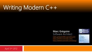 Writing Modern C++