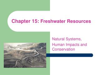 Chapter 15: Freshwater Resources