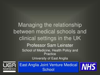 Managing the relationship between medical schools and clinical settings in the UK