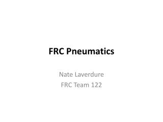FRC Pneumatics