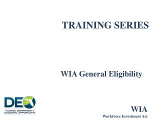 TRAINING SERIES