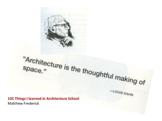 101 Things I Learned® in Urban Design School by Matthew Frederick