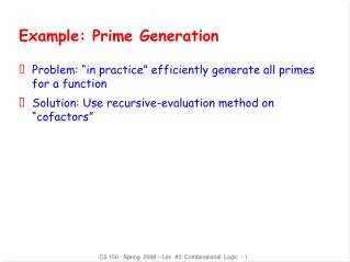 Example: Prime Generation