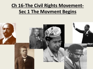 Ch 16-The Civil Rights Movement- Sec 1 The Movment Begins