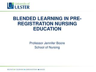 BLENDED LEARNING IN PRE-REGISTRATION NURSING EDUCATION