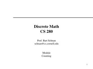 Discrete Math CS 280