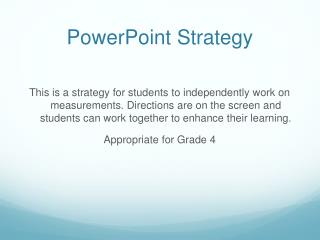PowerPoint Strategy