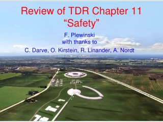 Review of TDR Chapter 11 “ Safety ”