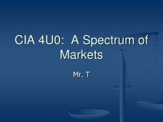 CIA 4U0: A Spectrum of Markets
