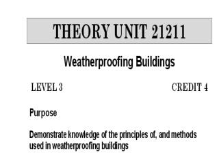 Weathertightness of buildings is complex .