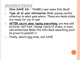 INSTRUCTIONS