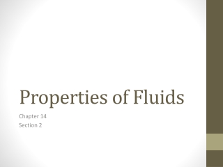 Properties of Fluids