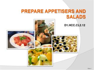 PPT - PREPARE APPETISERS AND SALADS PowerPoint Presentation, Free ...