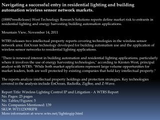 Navigating a successful entry in residential lighting and bu