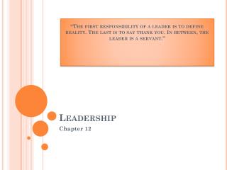 leadership behavior directive leader ppt powerpoint presentation define responsibility reality say thank between last
