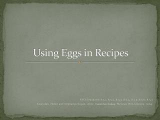 Using Eggs in Recipes