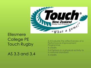 Ellesmere College PE Touch Rugby AS 3.3 and 3.4